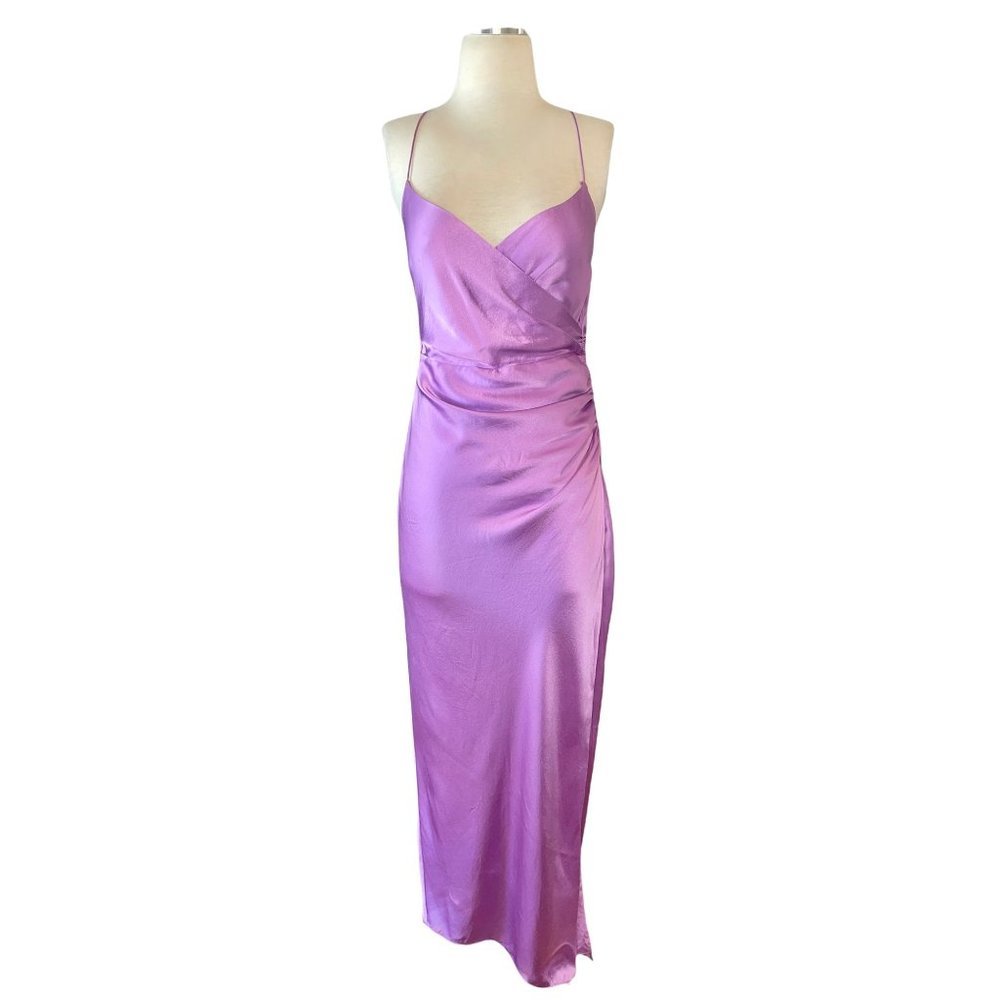 The Sei Strappy Gathered Dress in Lilac Purple 2 New Womens Maxi Long Dress - Picture 6 of 16